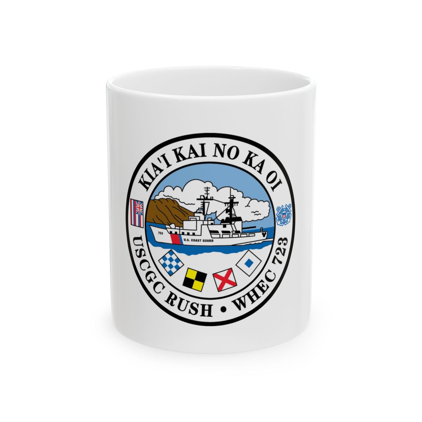 USCGC RUSH WHEC 723 (U.S. Coast Guard) White Coffee Mug