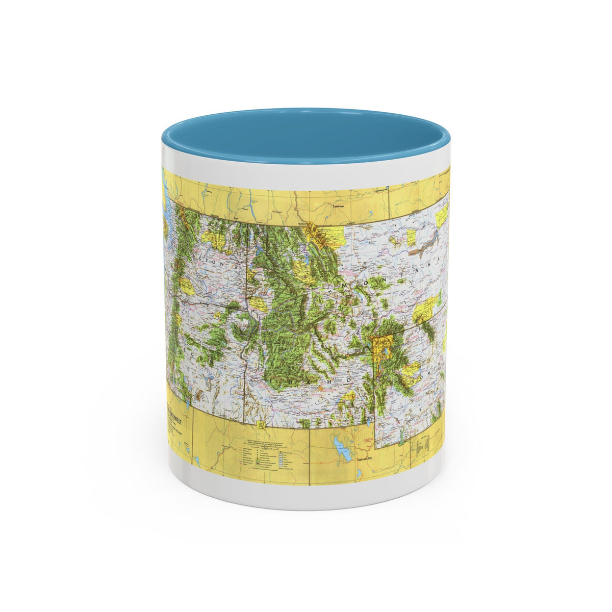 USA - Northwest 1 (1973) (Map) Accent Coffee Mug