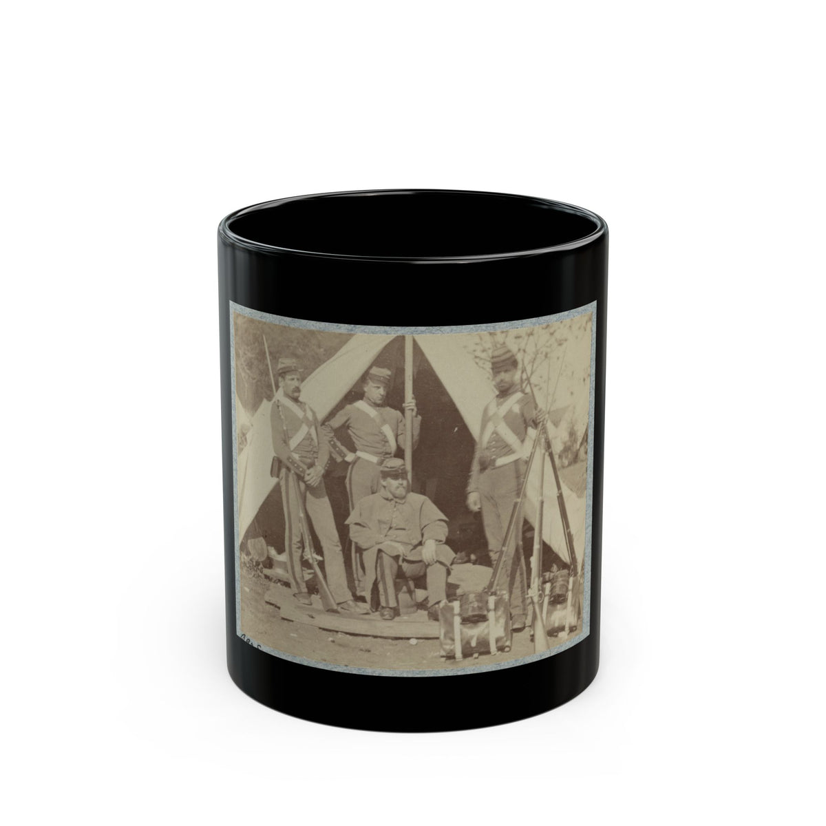 7th New York State Militia, Camp Cameron, D.C., 1861 013 (U.S. Civil War) Black Coffee Mug