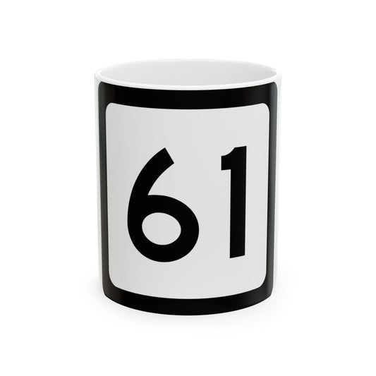 WV-61 (Virginia) (Road Sign) White Coffee Mug-11oz-Go Mug Yourself