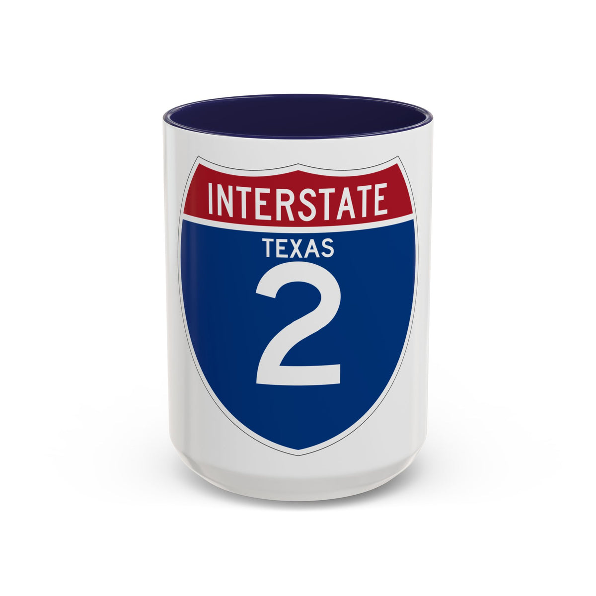 Interstate 2 (U.S. Highways) Accent Coffee Mug