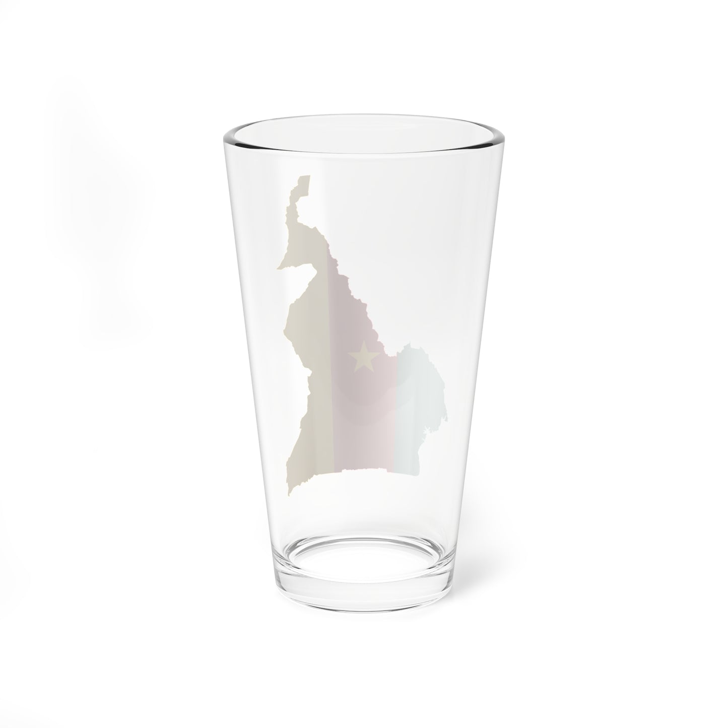 Flag map of Cameroon (Cameroon) Pint Glass 16oz