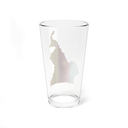 Flag map of Cameroon (Cameroon) Pint Glass 16oz