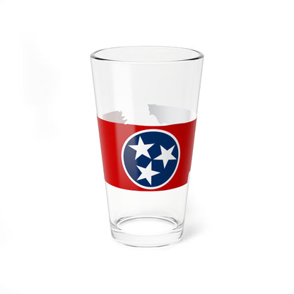 Flag-map of Tennessee (United States) Pint Glass 16oz
