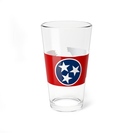 Flag-map of Tennessee (United States) Pint Glass 16oz