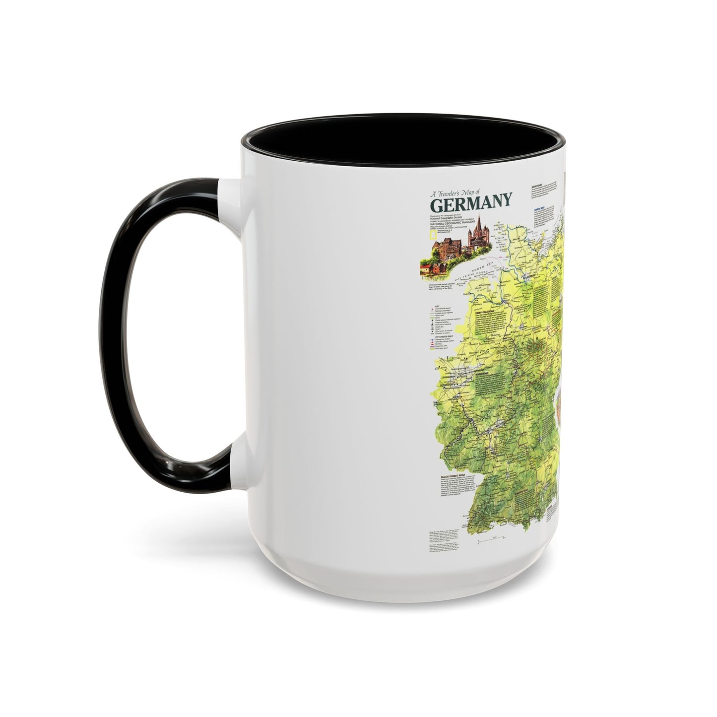 Germany - A Traveller's Map (1991) (Map) Accent Coffee Mug