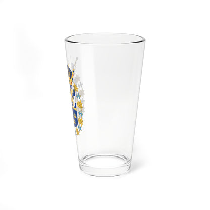 Prins Alexander vapen med Serafimerorden (Sweden) (Coat of Arms) Pint Glass 16oz