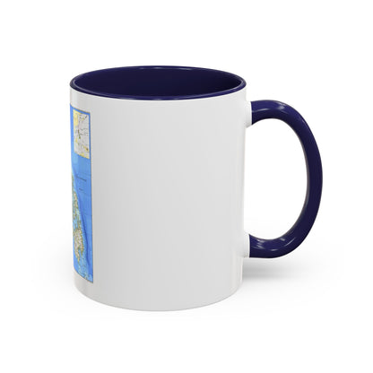 Philippines, The (1986) (Map) Accent Coffee Mug