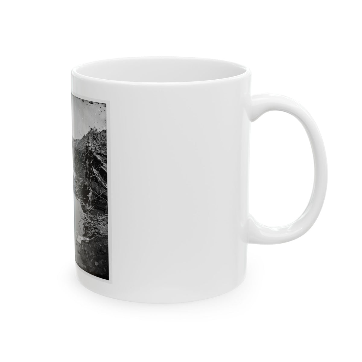 Petersburg, Va. Water-Filled Ditch On West Side Of Fort Sedgwick (U.S. Civil War) White Coffee Mug