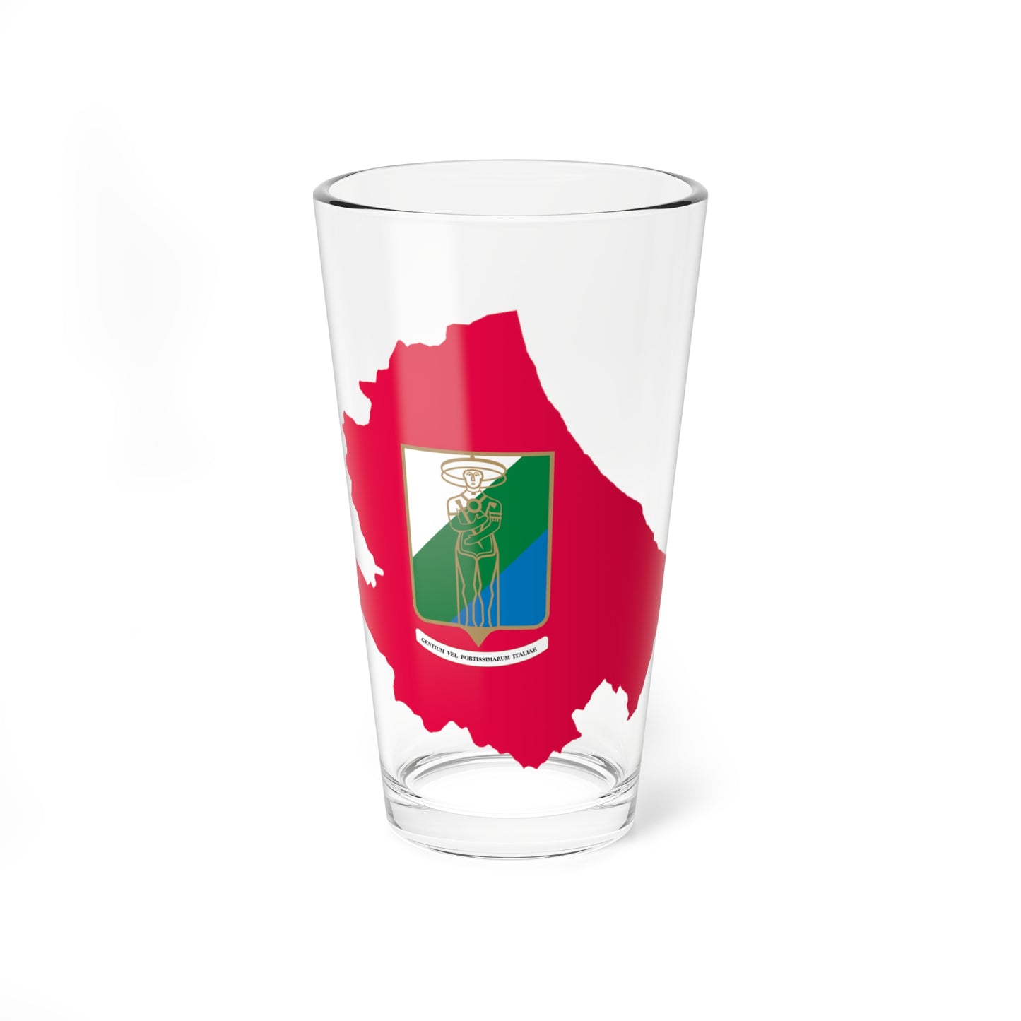 Flag map of Abruzzo (Italy) Pint Glass 16oz