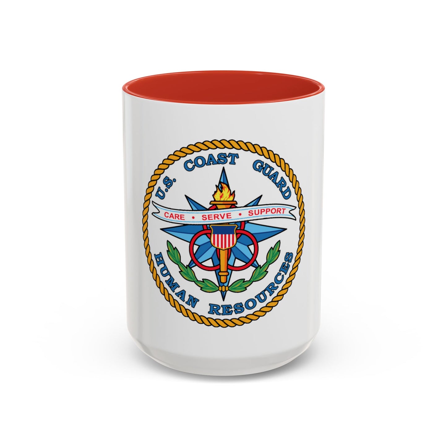 USCG Human Resources (U.S. Coast Guard) Accent Coffee Mug