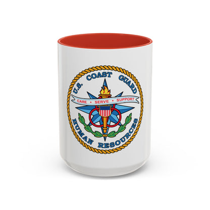 USCG Human Resources (U.S. Coast Guard) Accent Coffee Mug