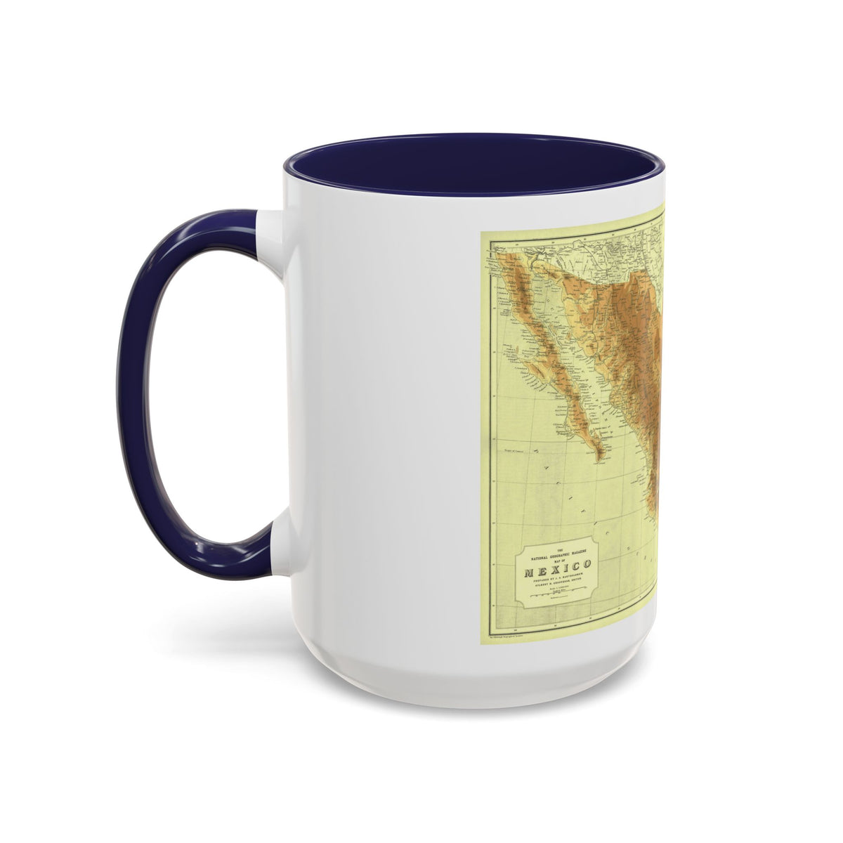 Central America & Mexico (1911) (Map) Accent Coffee Mug