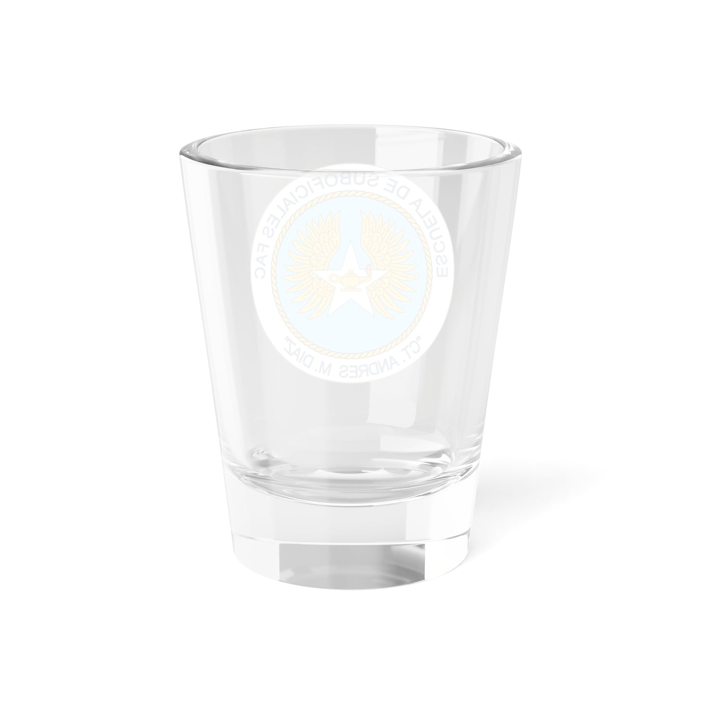 Escudo Escuela de Suboficiales FAC CTAMD (Colombia) (Coat of Arms) Shot Glass 1.5oz