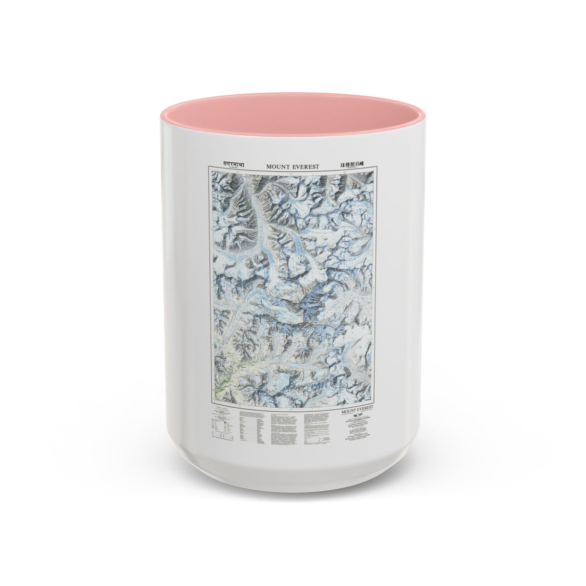 Mount Everest (1988) (Map) Accent Coffee Mug