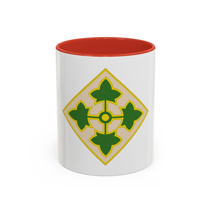 4th Infantry Division CSIB2 (U.S. Army) Accent Coffee Mug