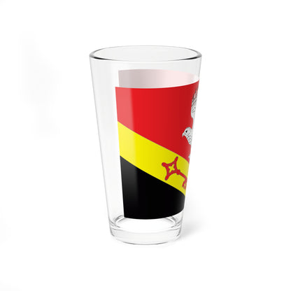 Flag Zanevka Leningrad oblast (Russia) Pint Glass 16oz
