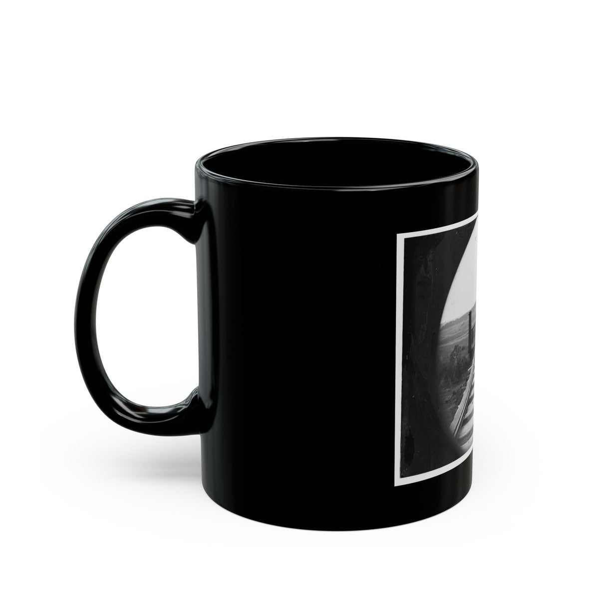 Farmville, Va., Vicinity. High Bridge Of The South Side Railroad Across The Appomattox (U.S. Civil War) Black Coffee Mug