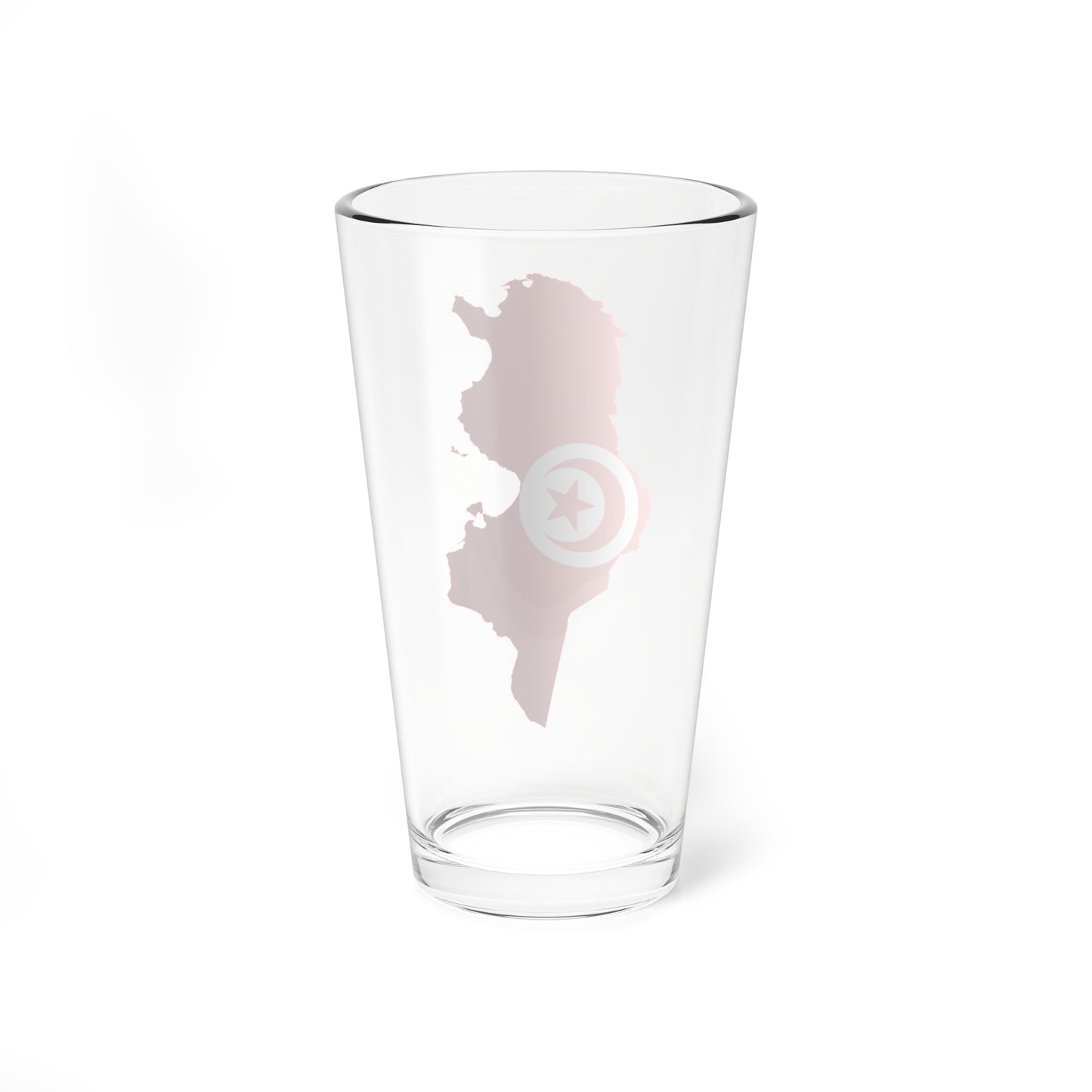 Flag map of Tunisia (Tunisia) Pint Glass 16oz