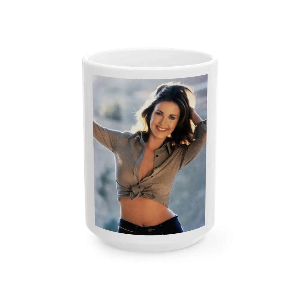 Lynda Carter #179 (Vintage Female Icon) White Coffee Mug-15oz-Go Mug Yourself