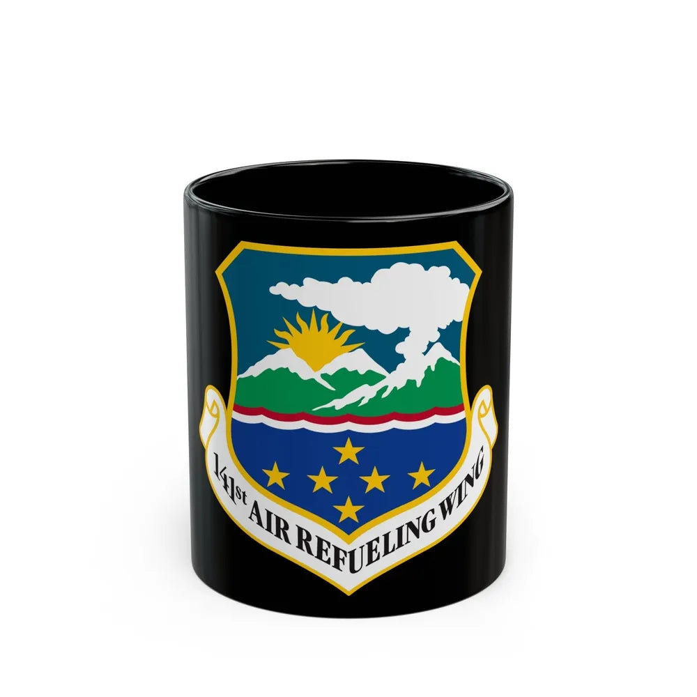 141st Air Refueling Wing (U.S. Air Force) Black Coffee Mug-11oz-Go Mug Yourself