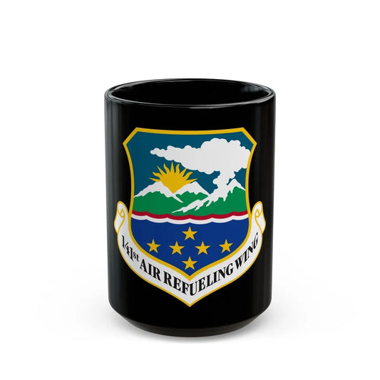 141st Air Refueling Wing (U.S. Air Force) Black Coffee Mug-15oz-Go Mug Yourself