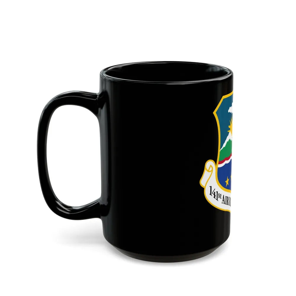 141st Air Refueling Wing (U.S. Air Force) Black Coffee Mug-Go Mug Yourself