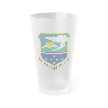 141st Air Refueling Wing (U.S. Air Force) Frosted Pint Glass 16oz-Go Mug Yourself