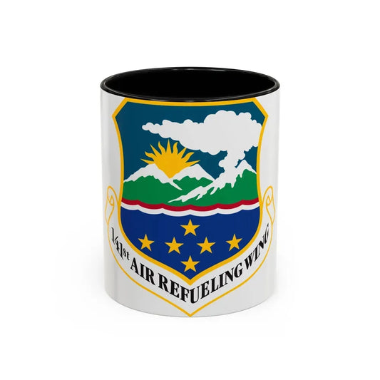 141st Air Refueling Wing (U.S. Air Force) Accent Coffee Mug 11oz Black - Go Mug Yourself