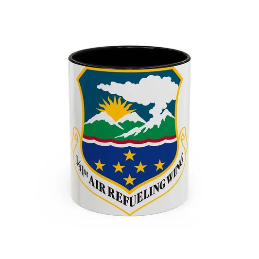141st Air Refueling Wing (U.S. Air Force) Accent Coffee Mug 11oz Black - Go Mug Yourself
