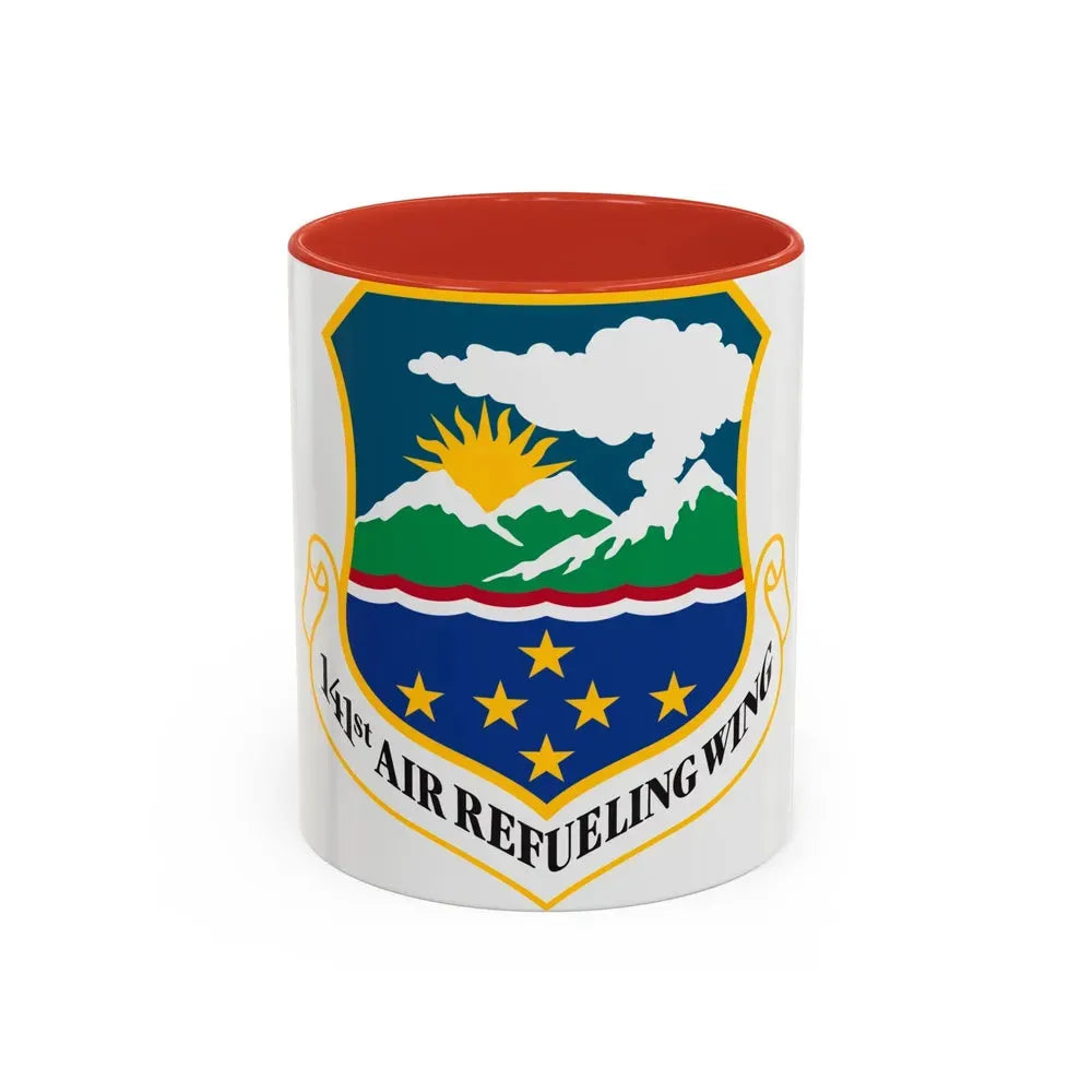 141st Air Refueling Wing (U.S. Air Force) Accent Coffee Mug 11oz Red - Go Mug Yourself