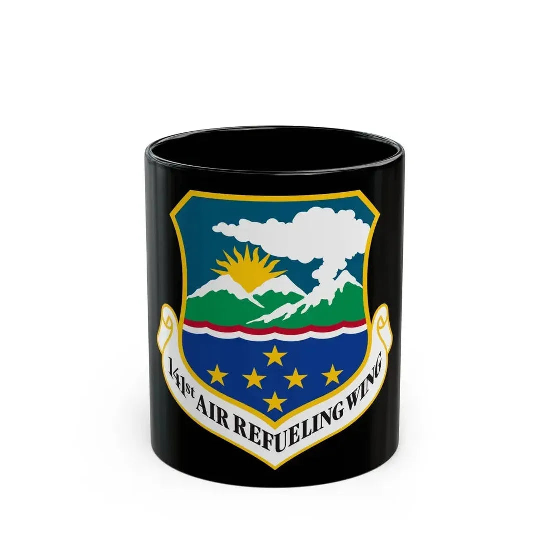 141st Air Refueling Wing (U.S. Air Force) Black Coffee Mug 11oz - Go Mug Yourself