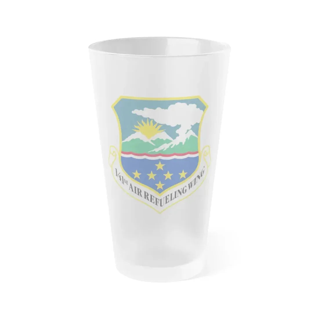 141st Air Refueling Wing (U.S. Air Force) Frosted Pint Glass 16oz Default Title - Go Mug Yourself