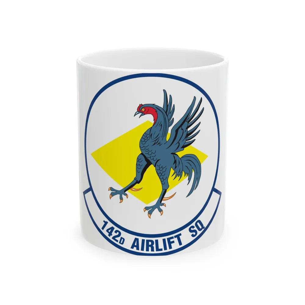 142 Airlift Squadron (U.S. Air Force) White Coffee Mug-11oz-Go Mug Yourself