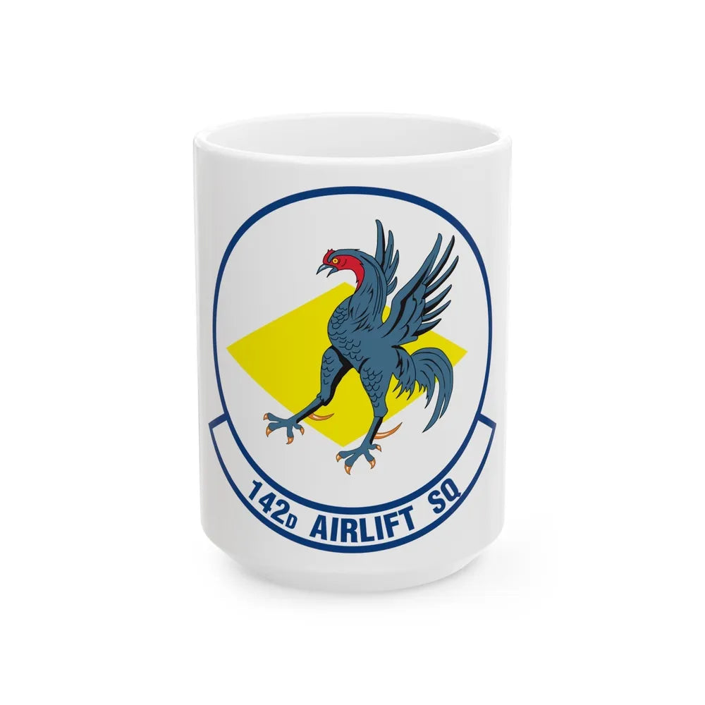 142 Airlift Squadron (U.S. Air Force) White Coffee Mug-15oz-Go Mug Yourself