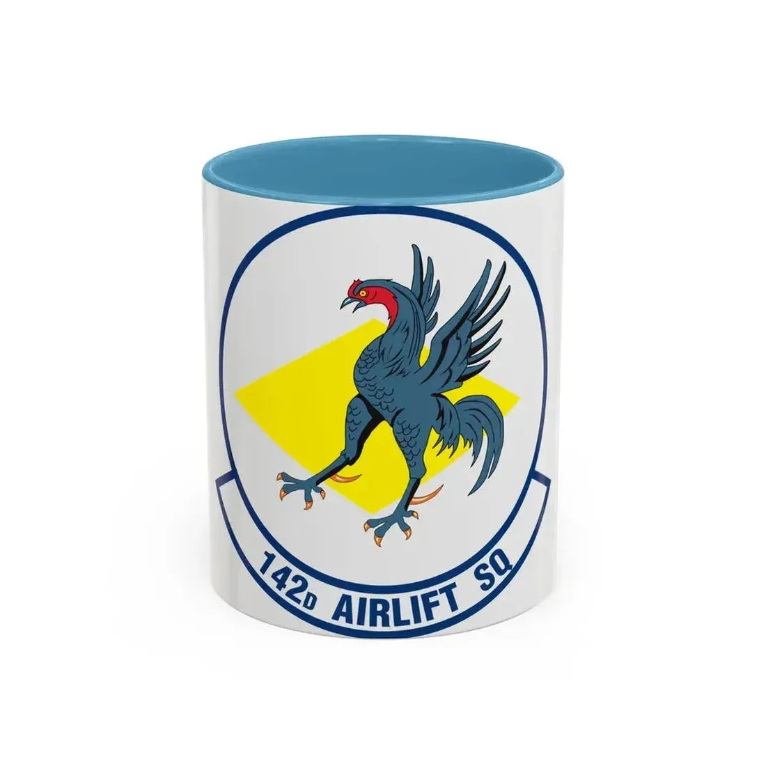 142 Airlift Squadron (U.S. Air Force) Accent Coffee Mug 11oz Light Blue - Go Mug Yourself