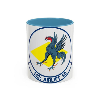 142 Airlift Squadron (U.S. Air Force) Accent Coffee Mug 11oz Light Blue - Go Mug Yourself