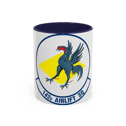 142 Airlift Squadron (U.S. Air Force) Accent Coffee Mug 11oz Navy - Go Mug Yourself