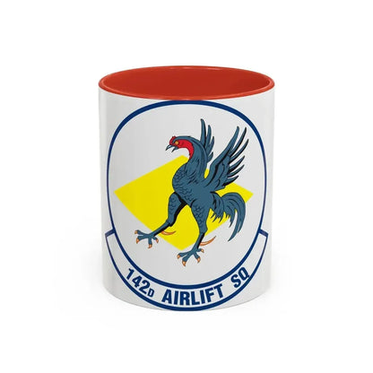 142 Airlift Squadron (U.S. Air Force) Accent Coffee Mug 11oz Red - Go Mug Yourself