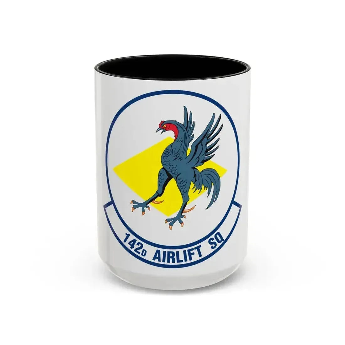 142 Airlift Squadron (U.S. Air Force) Accent Coffee Mug 15oz Black - Go Mug Yourself
