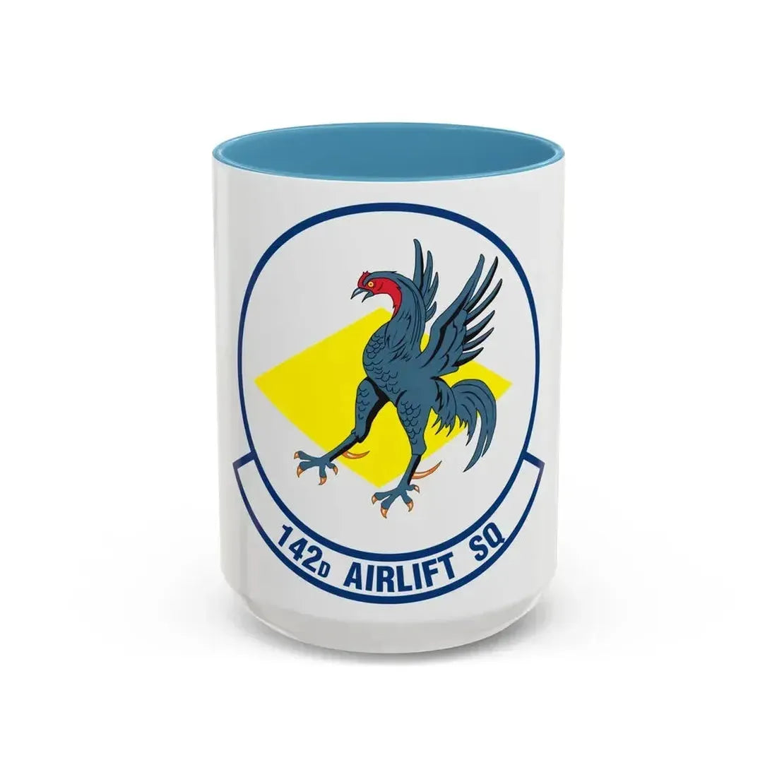 142 Airlift Squadron (U.S. Air Force) Accent Coffee Mug 15oz Light Blue - Go Mug Yourself
