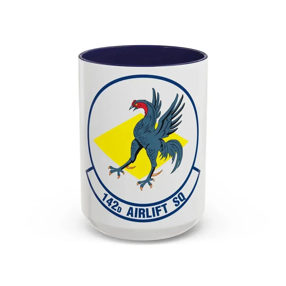 142 Airlift Squadron (U.S. Air Force) Accent Coffee Mug 15oz Navy - Go Mug Yourself