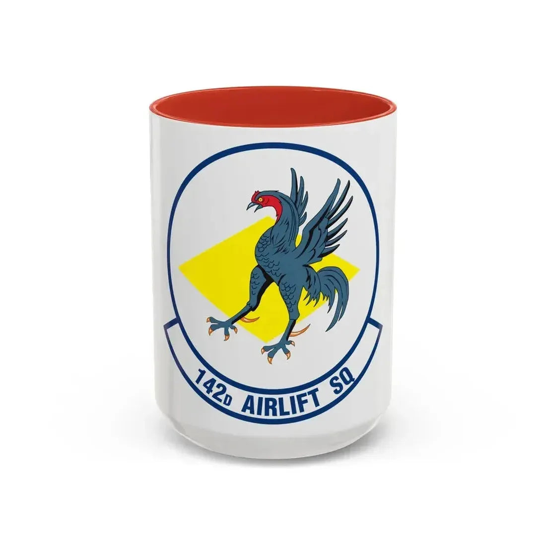 142 Airlift Squadron (U.S. Air Force) Accent Coffee Mug 15oz Red - Go Mug Yourself