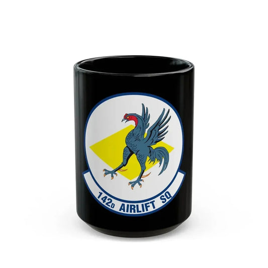 142 Airlift Squadron (U.S. Air Force) Black Coffee Mug 15oz - Go Mug Yourself