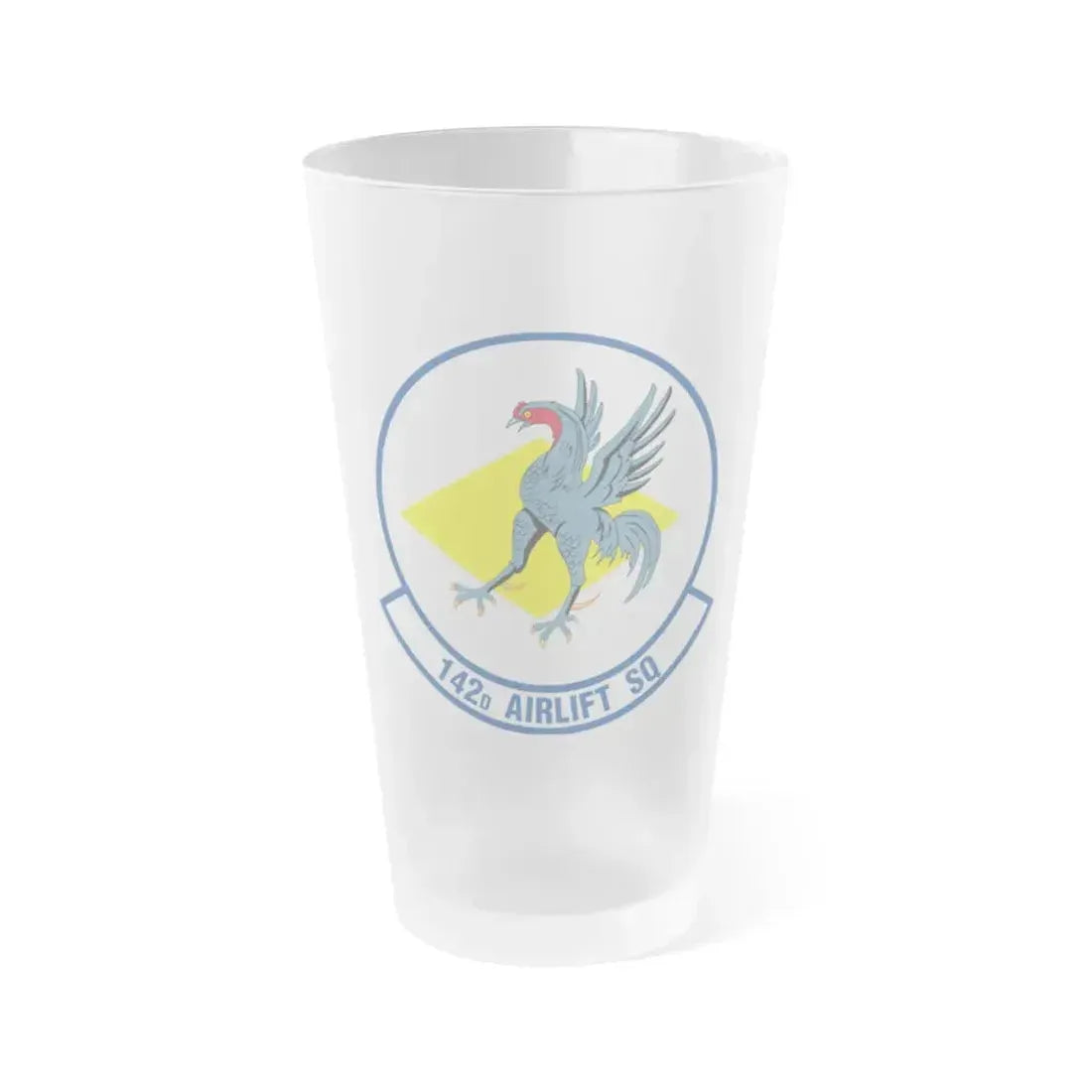 142 Airlift Squadron (U.S. Air Force) Frosted Pint Glass 16oz 16oz Frosted - Go Mug Yourself