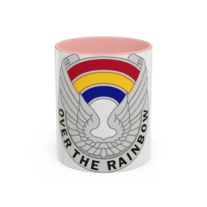 142 Aviation Regiment (U.S. Army) Accent Coffee Mug-11oz-Pink-Go Mug Yourself