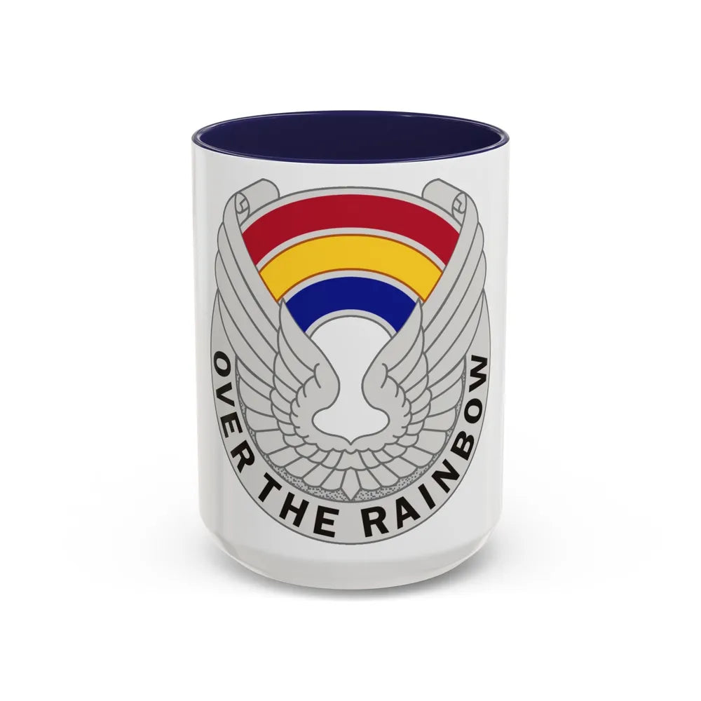 142 Aviation Regiment (U.S. Army) Accent Coffee Mug-15oz-Navy-Go Mug Yourself