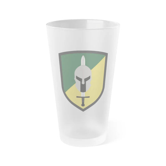 142 Military Police Brigade (U.S. Army) Frosted Pint Glass 16oz-Go Mug Yourself