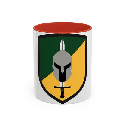 142 Military Police Brigade (U.S. Army) Accent Coffee Mug 11oz Red - Go Mug Yourself