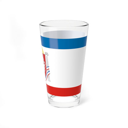 Flag of Crimea Coat of Arms (Russia) Pint Glass 16oz